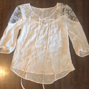 Lace cream blouse size M